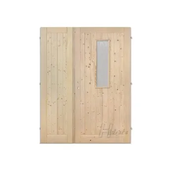 Palubkové dveře dvoukřídlé 145cm sklo 20/80 KOMPLET